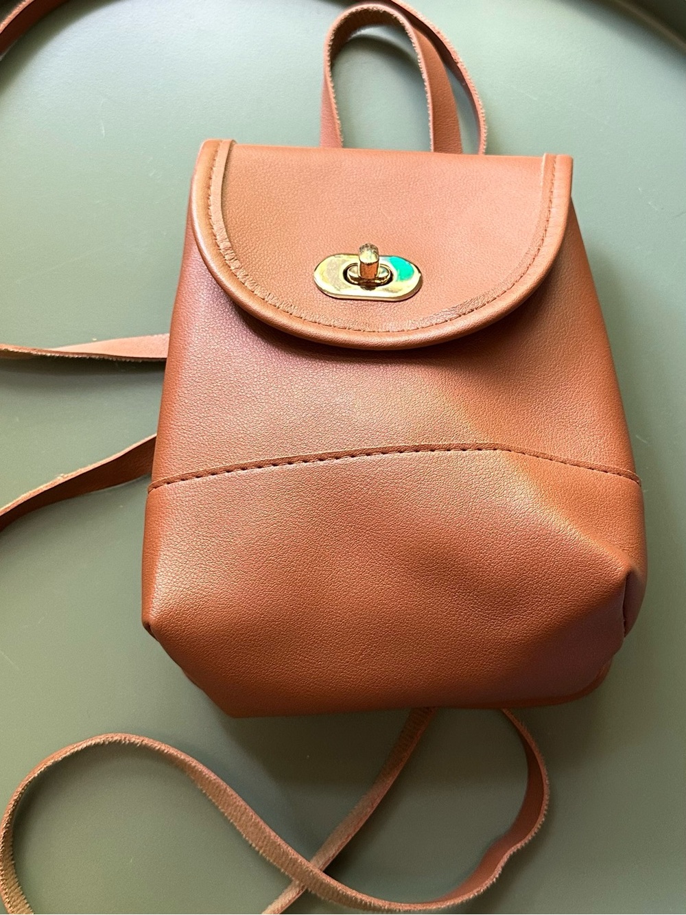 Faux leather tiny backpack • adjustable • kids or adults